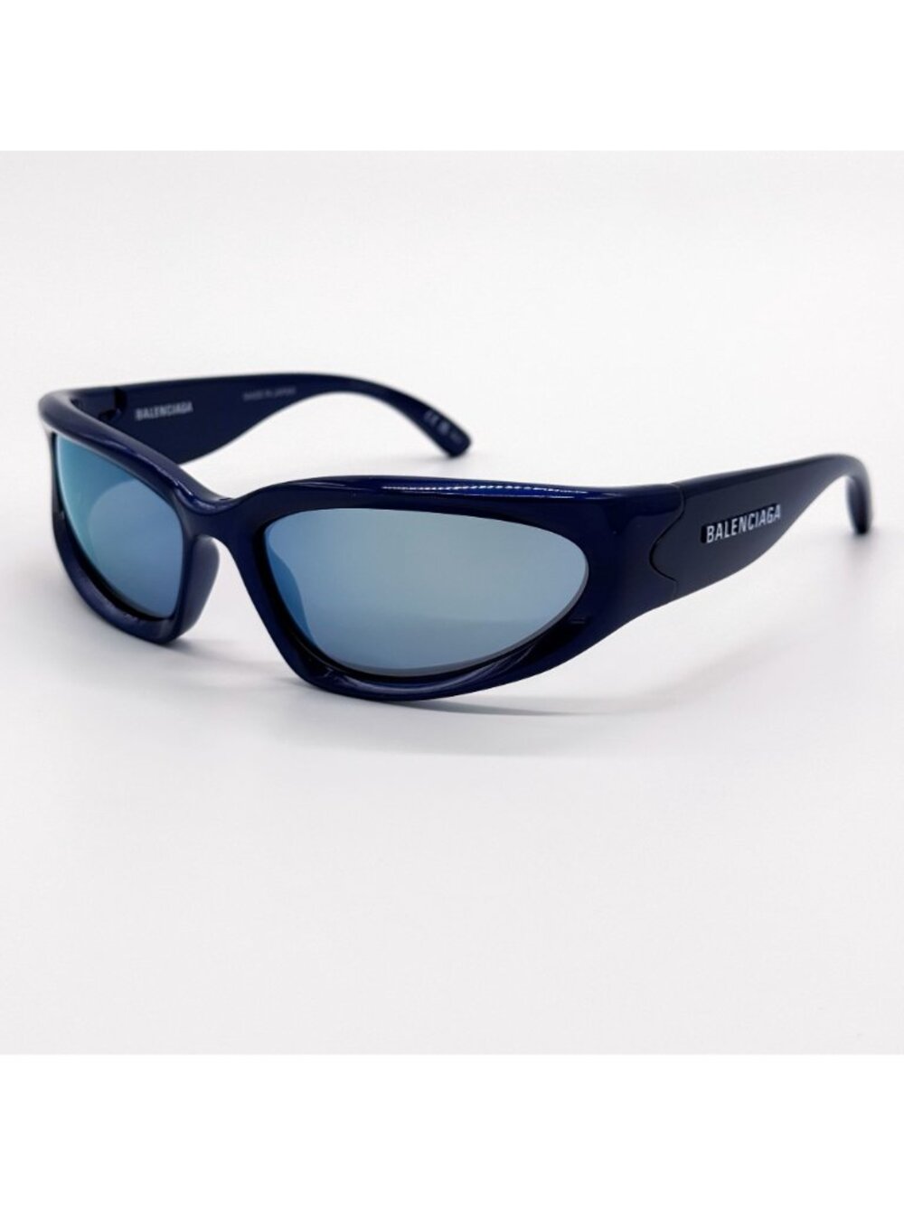 NEW BALENCIAGA BB0157S 009 SUNGLASSES BLUE UNISEX EYEWEAR BALENCIAGA - Picture 3 of 10